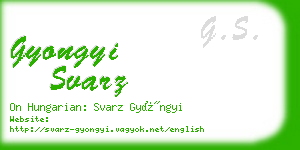 gyongyi svarz business card